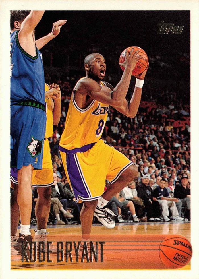 1996 Topps Kobe Bryant rookie card, professionally scanned